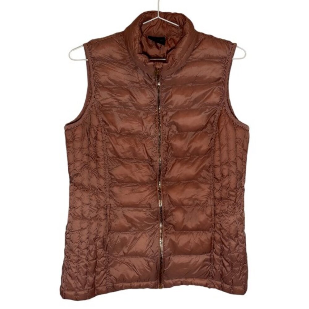 32 Degrees Heat quilted packable puffer vest rust women's size M - Picture 2 of 4